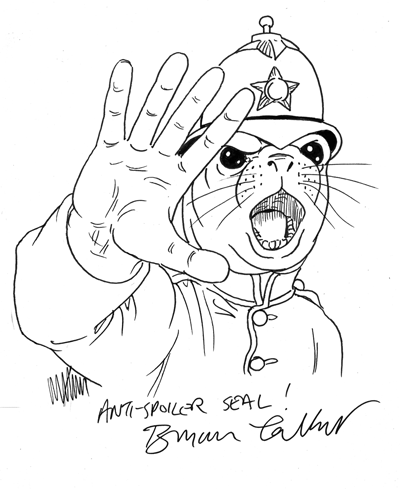 Bryan Talbot's anti-spolier seal!