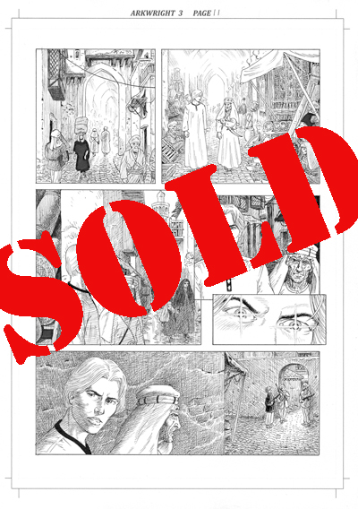 The Legend of Luther Arkwright page 11 Ink. A3 (42cm x 29.7cm) &pound;350 