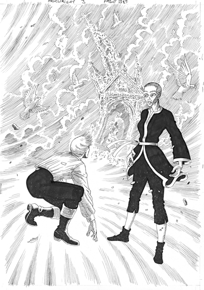 The Legend of Luther Arkwright page 213 Ink. A3 (42cm x 29.7cm) &pound;400 