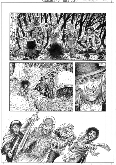 The Legend of Luther Arkwright page 77 Ink. A3 (42cm x 29.7cm) &pound;450