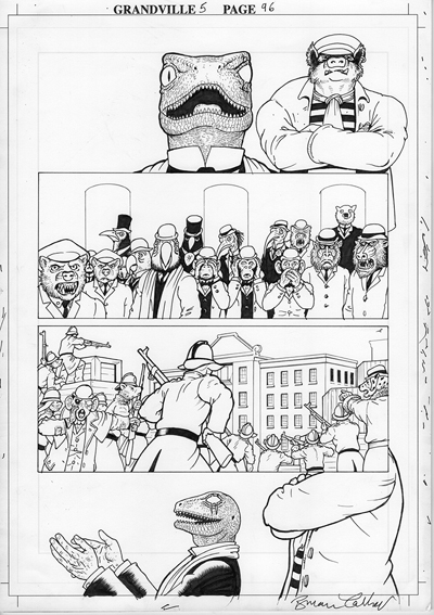 Grandville Force Majeure page 96 - Ink on bristol board, 29.7 x 42cm - &pound;300