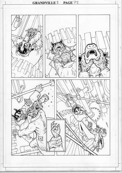 Grandville Mon Amour page 73 - Ink on Bristol board, 29.7 x 42cm - &pound;300