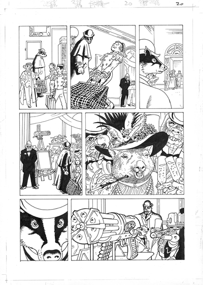 Grandville page 20 - Ink on Bristol board, 29.7 x 42cm - &pound;350
