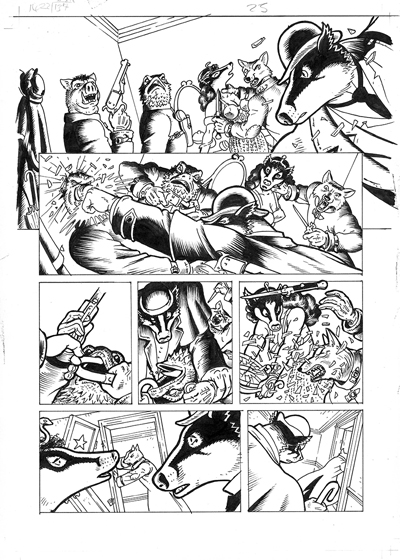 Grandville page 25 - Ink on Bristol board, 29.7 x 42cm - &pound;450
