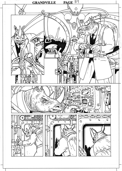 Grandville page 89 - Ink on Bristol board, 29.7 x 42cm - &pound;250