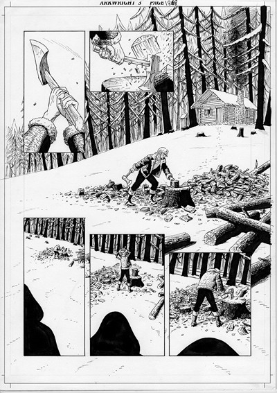 The Legend of Luther Arkwright page 192 - Ink on paper, 29.7 x 42cm - &pound;500