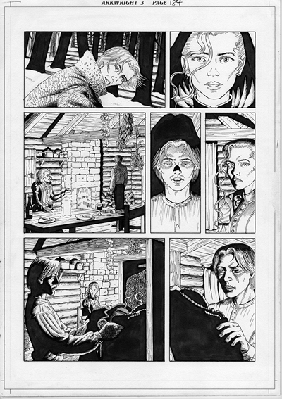 The Legend of Luther Arkwright page 193 - Ink on paper, 29.7 x 42cm - &nbsp;&pound;450