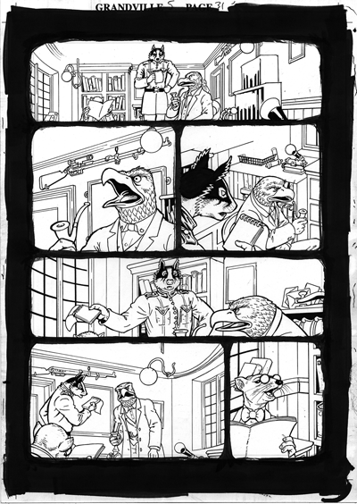 Grandville Force Majeure page 31 by Bryan Talbot - original artwork