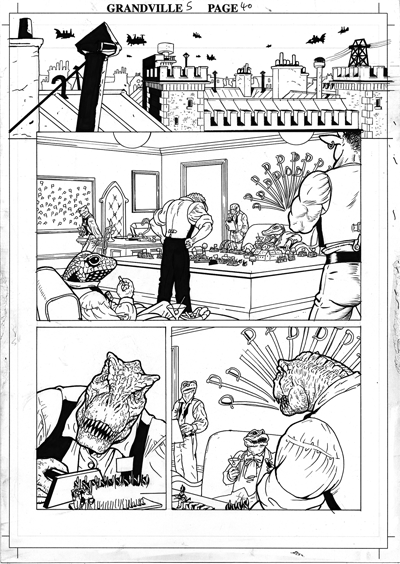 Grandville Force Majeure page 40 by Bryan Talbot - original artwork