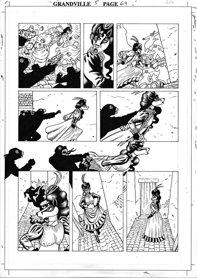 Grandville Force Majeure page 69 by Bryan Talbot - original artwork