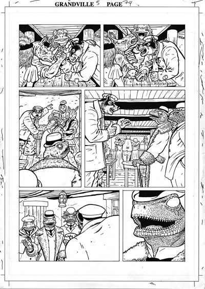 Grandville Force Majeure page 79 by Bryan Talbot - original artwork