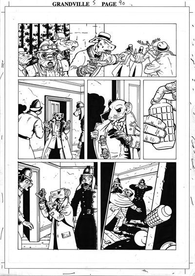 Grandville Force Majeure page 90 by Bryan Talbot - original artwork