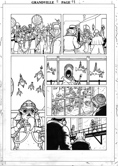 Grandville Force Majeure page 98 by Bryan Talbot - original artwork
