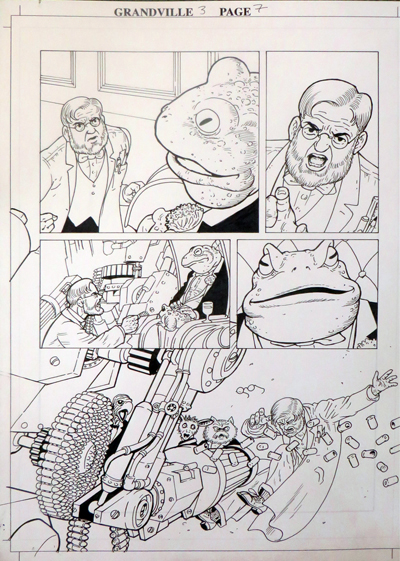 Grandville B&ecirc;te Noire by Bryan Talbot, original artwork page 7: &pound;300