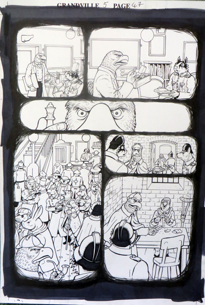Grandville Force Majeure page 47 by Bryan Talbot - original artwork: &pound;300