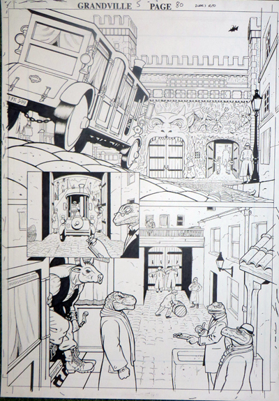 Grandville Force Majeure page 80 by Bryan Talbot - original artwork: &pound;350