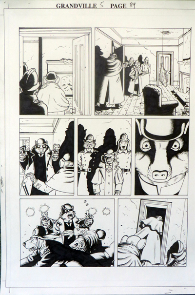 Grandville Force Majeure page 89 by Bryan Talbot - original artwork: &pound;350