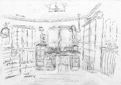 LeBrock's office - south wall.
