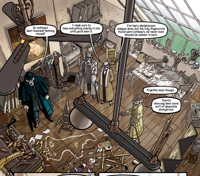 As I’ve previously stated, the Grandville series is my homage to the detective story genre, and this volume is no exception. I’d already tackled the conspiracy and serial-killer scenarios and here I wanted to do a genuine locked-room mystery. 