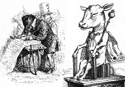 Jean Ignace Isadore Gérard anthropomorphic image of a veal
