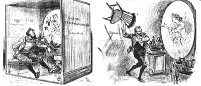 Robida was a true visionary, his drawings filled with such wonders as metal flying machines, videophones and towering buildings"