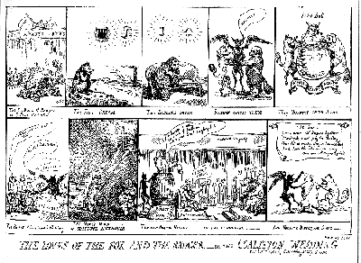 The Fox and the Badger, a political broadsheet from 1784