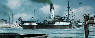 This paddle-steamer is based on The Wingfield Castle (1934), now a permanent exhibit at the heritage museum in Hartlepool, which is about 20 minutes’ drive from our home in Sunderland, N.E. England.